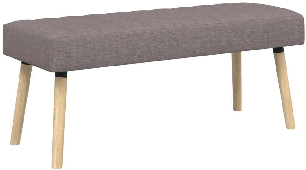 Kanalo paminkštintas suolas Taupe 110 x 40 x 46 cm Audinys