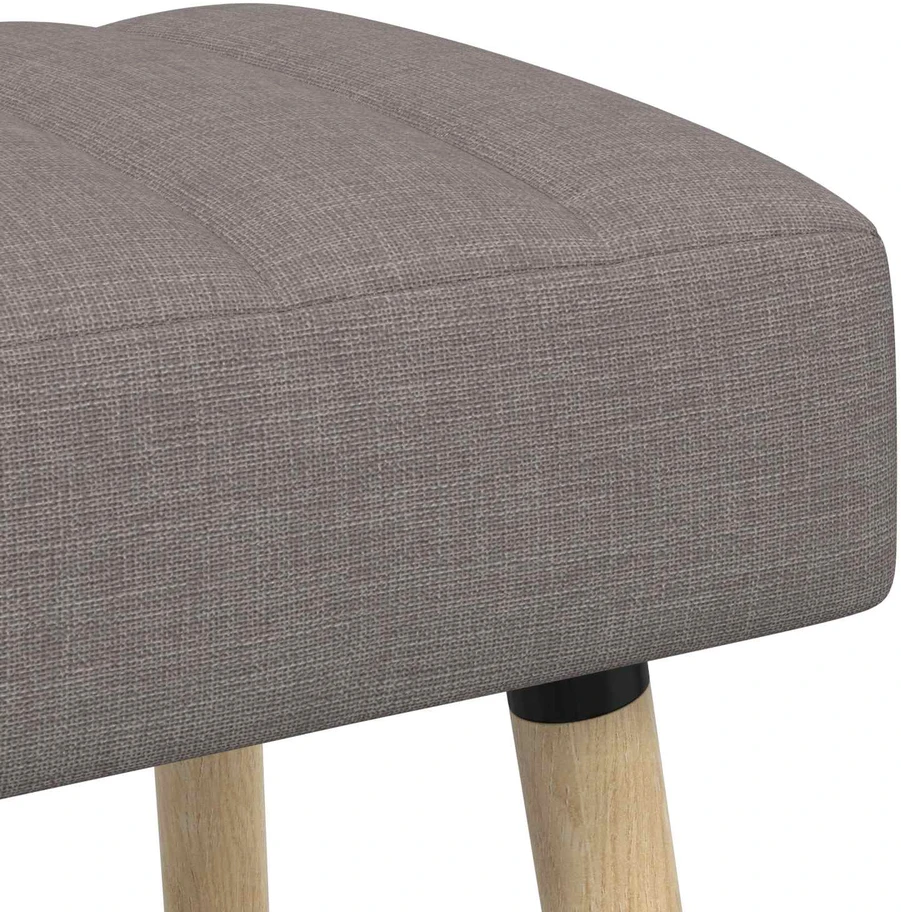 Kanalo paminkštintas suolas Taupe 110 x 40 x 46 cm Audinys