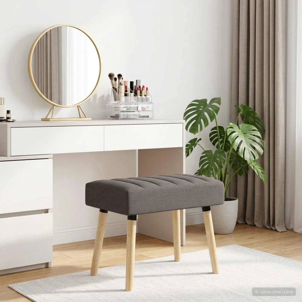 Kanalo paminkštintas suolas Taupe 60 x 40 x 45 cm Audinys
