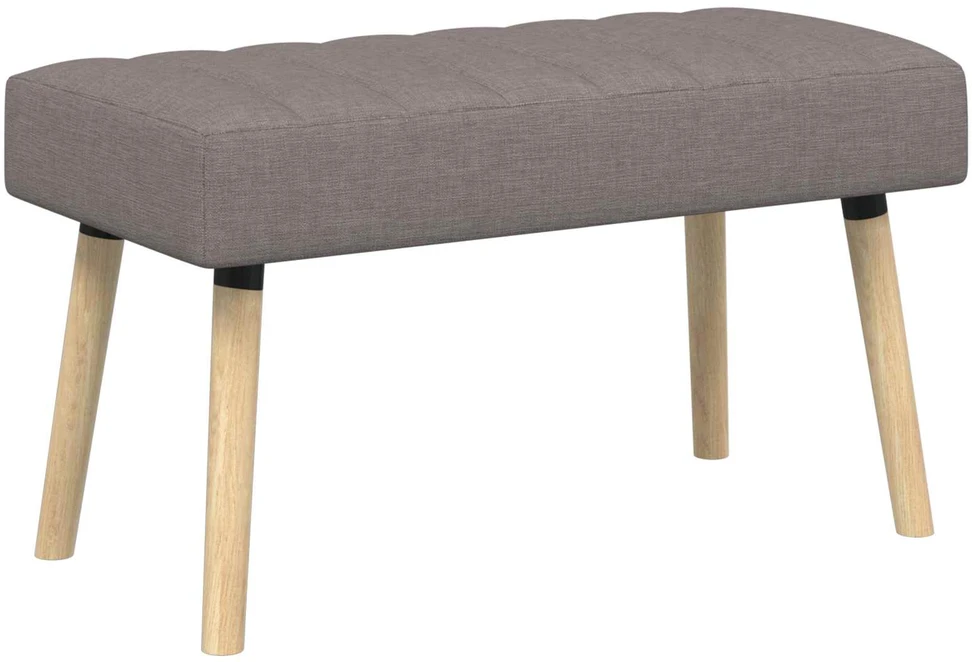 Kanalo paminkštintas suolas Taupe 80 x 40 x 46 cm Audinys