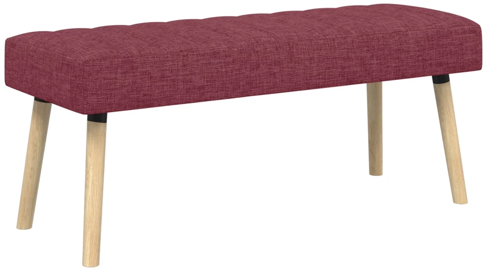 Kanalo paminkštintas suolas Vyno raudona 110 x 40 x 46 cm
