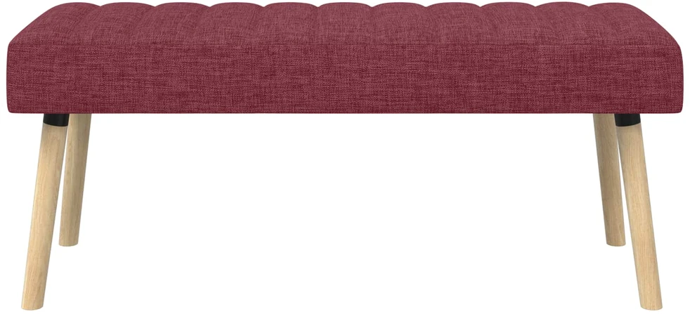 Kanalo paminkštintas suolas Vyno raudona 110 x 40 x 46 cm