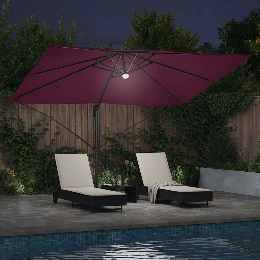Skėtis nuo saulės Bordo raudona 351 x 250 x 253 cm
