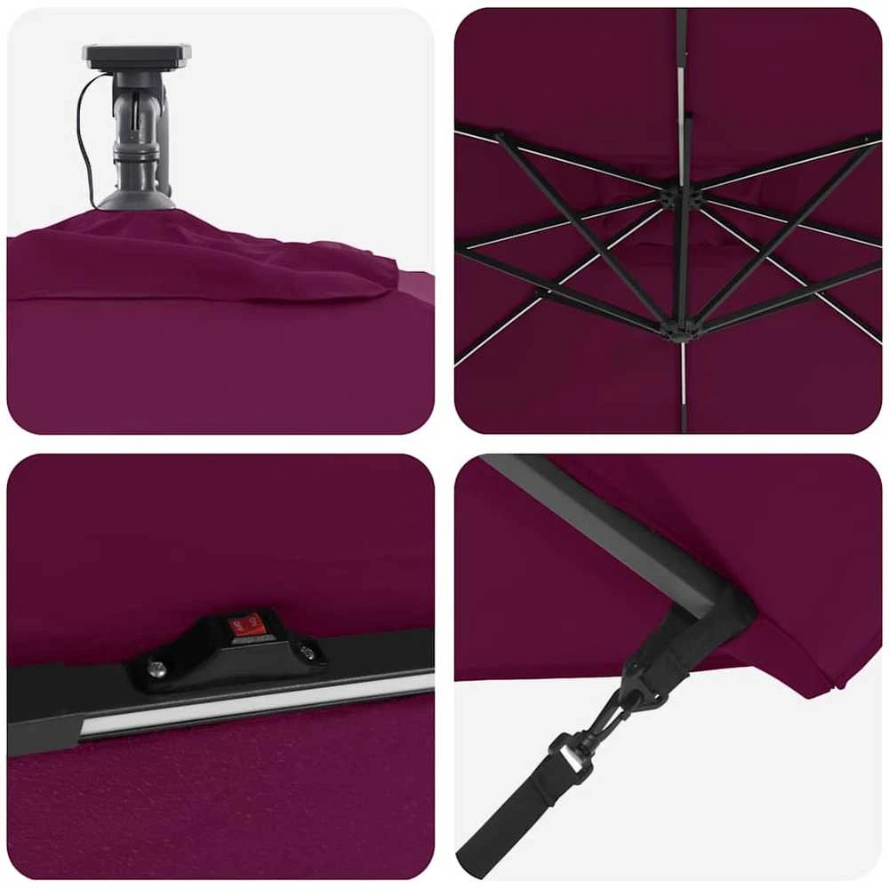 Skėtis nuo saulės Bordo raudona 249 x 249 x 250 cm