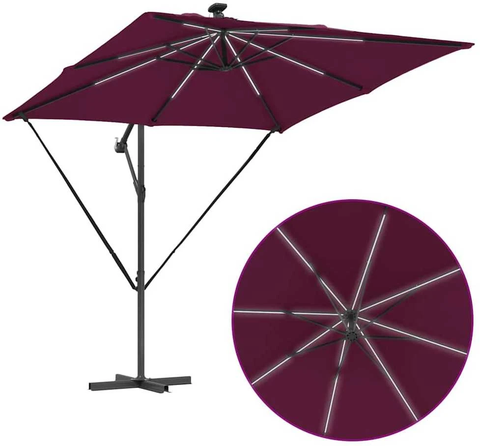 Skėtis nuo saulės Bordo raudona 249 x 249 x 250 cm