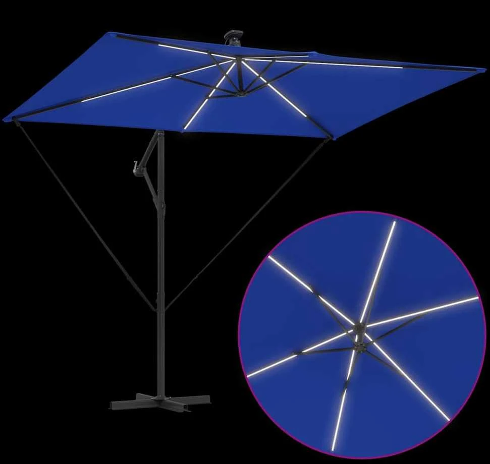 Skėtis nuo saulės 294 x 200 x 270 cm Poliesteris ir aliuminis