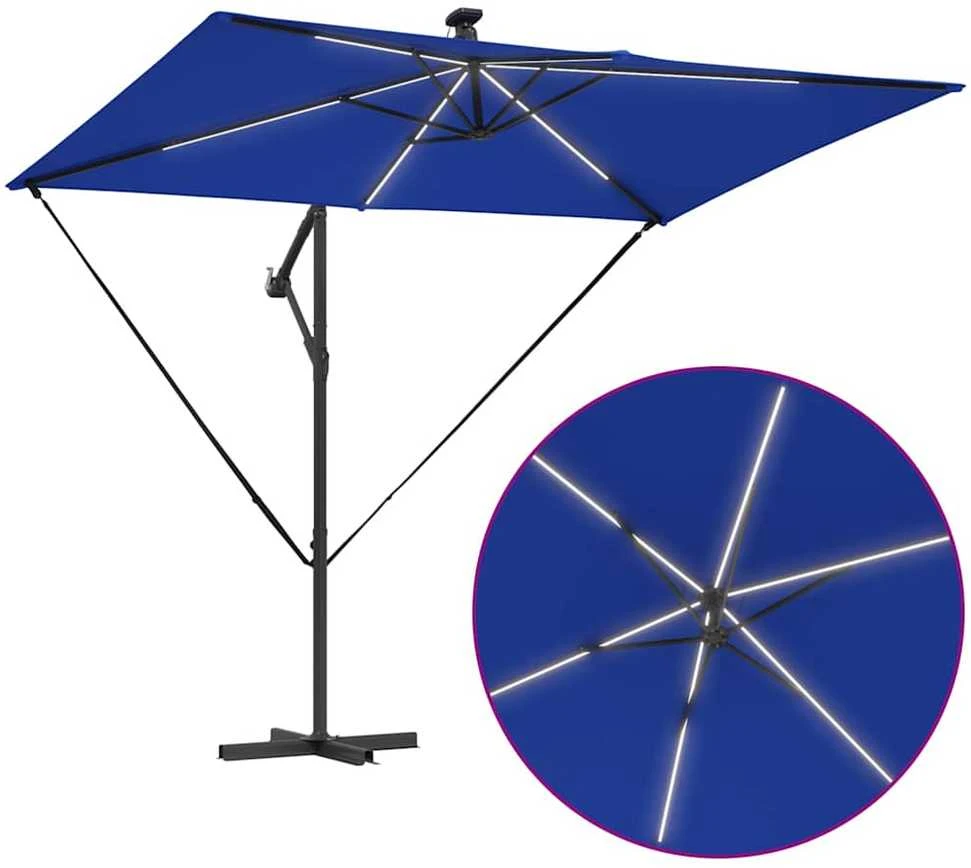 Skėtis nuo saulės 294 x 200 x 270 cm Poliesteris ir aliuminis