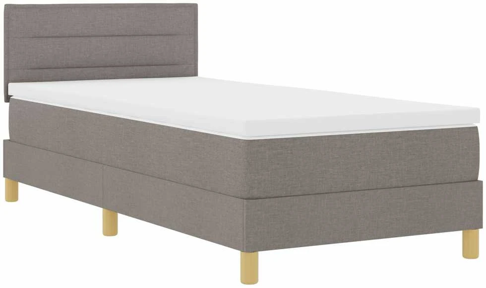 LED Čiužinio Lova su galvūgalio Taupe 90 x 190 cm audinys