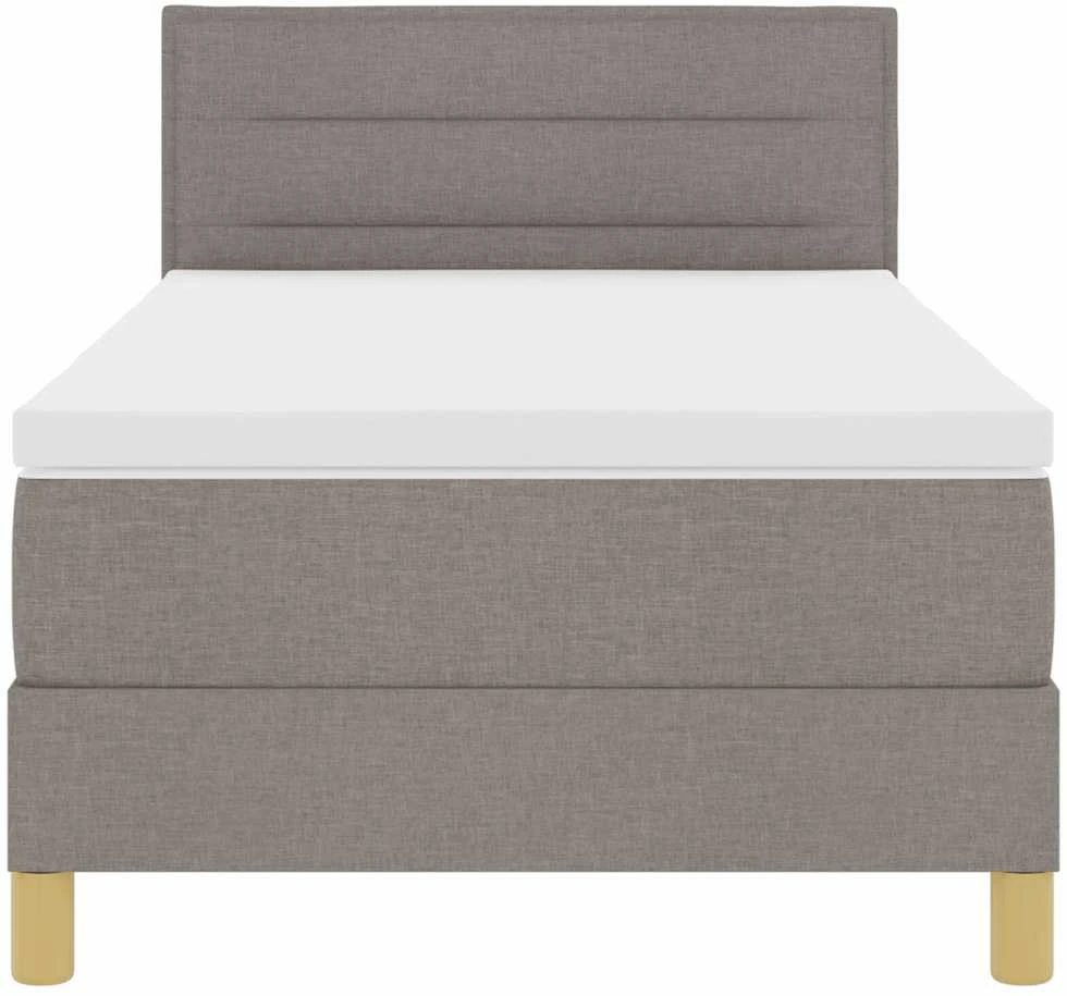 LED Čiužinio Lova su galvūgalio Taupe 90 x 190 cm audinys