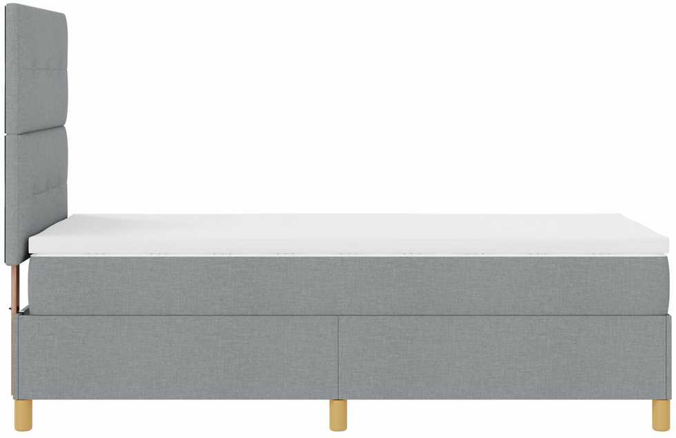 Kiemas lova su galvūgalio Šviesiai pilka 100 x 200 cm audinys