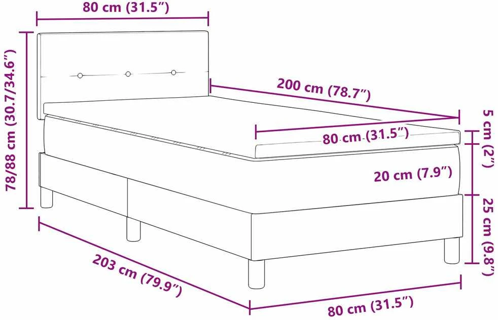 Kiemas lova su pagalve su galvūgalio Mėlyna 80 x 200 cm audinys