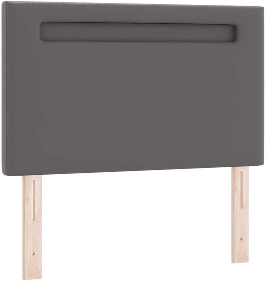 Kiemas lova su čiužiniu Pilka 100 x 200 cm Dirbtinė oda
