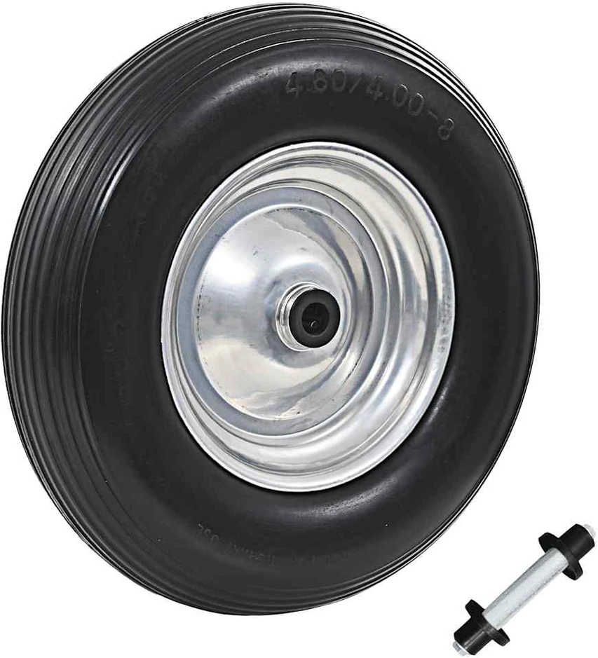 Karučio ratas su ašimi, 4.00-8390mm, tvirtas PU