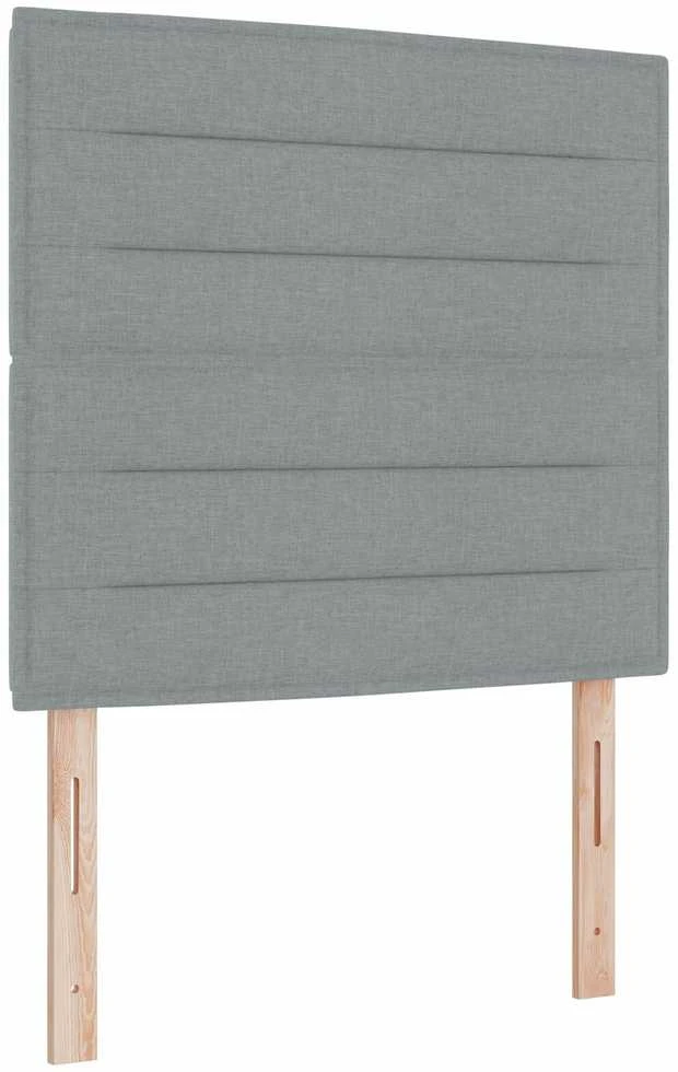 Kiemas lova su galvūgalio Šviesiai pilka 90 x 190 cm audinys