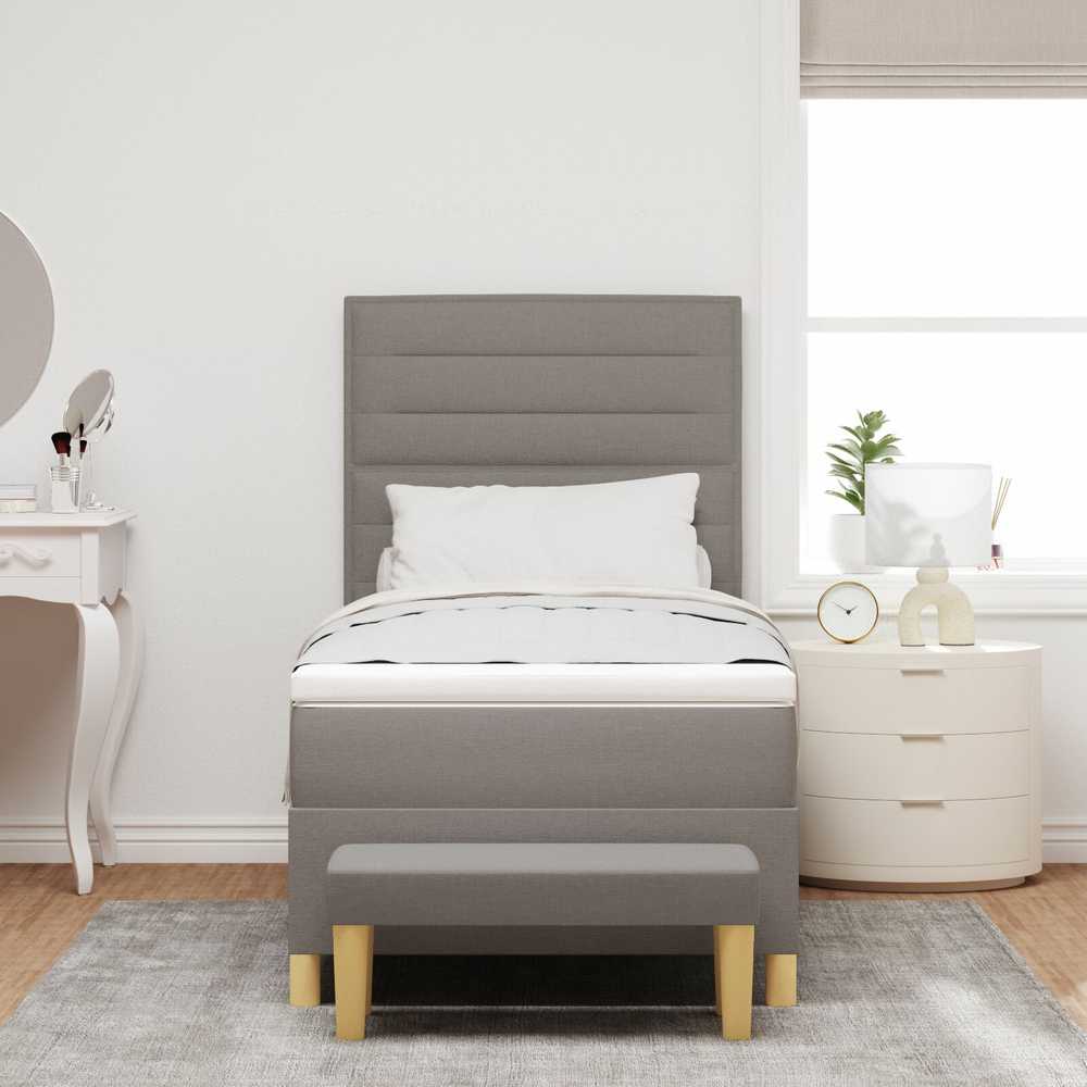 Kiemas lova su pagalve Tortora 200 x 90 cm audinys