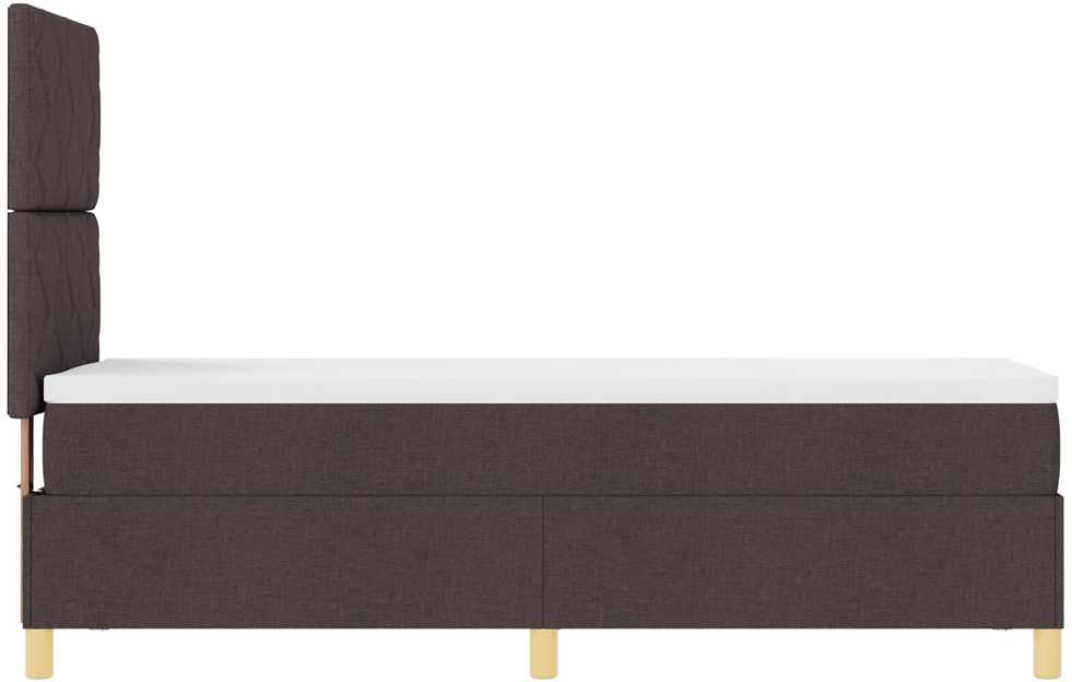 Kiemas lova su galvūgalio Tamsiai rudas 80 x 200 cm audinys