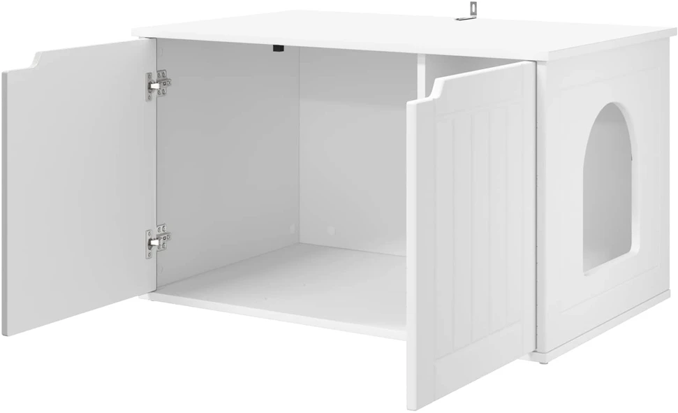 Katės namelis Balta 85 x 55 x 50,5 cm Apdirbta mediena