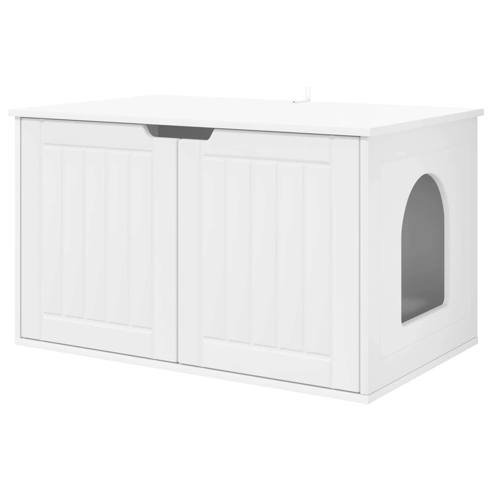 Katės namelis Balta 85 x 55 x 50,5 cm Apdirbta mediena