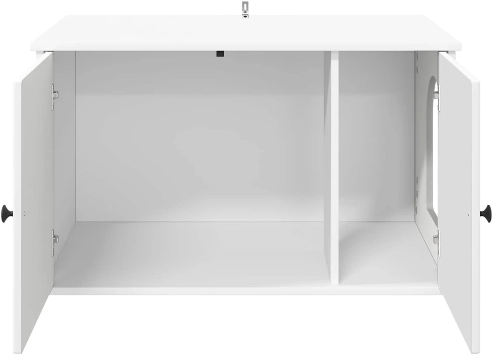 Katės namelis Balta 85 x 55 x 50,5 cm Apdirbta mediena