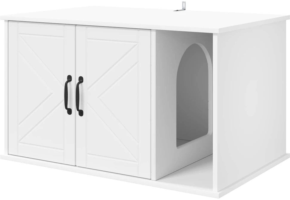 Katės namelis Balta 85 x 55 x 50,5 cm Apdirbta mediena