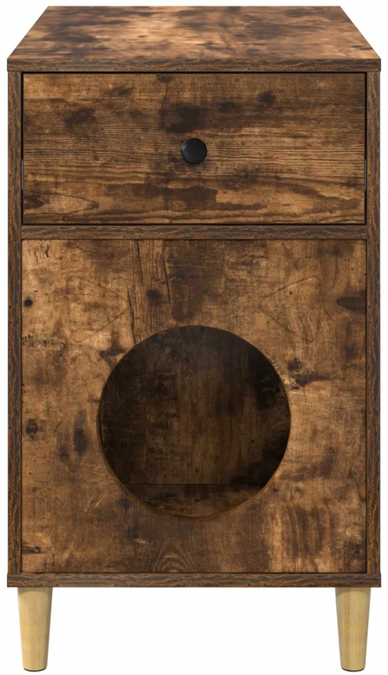 Katės namelis Dūminio ąžuolo 72 x 42,5 x 70 cm Apdirbta mediena