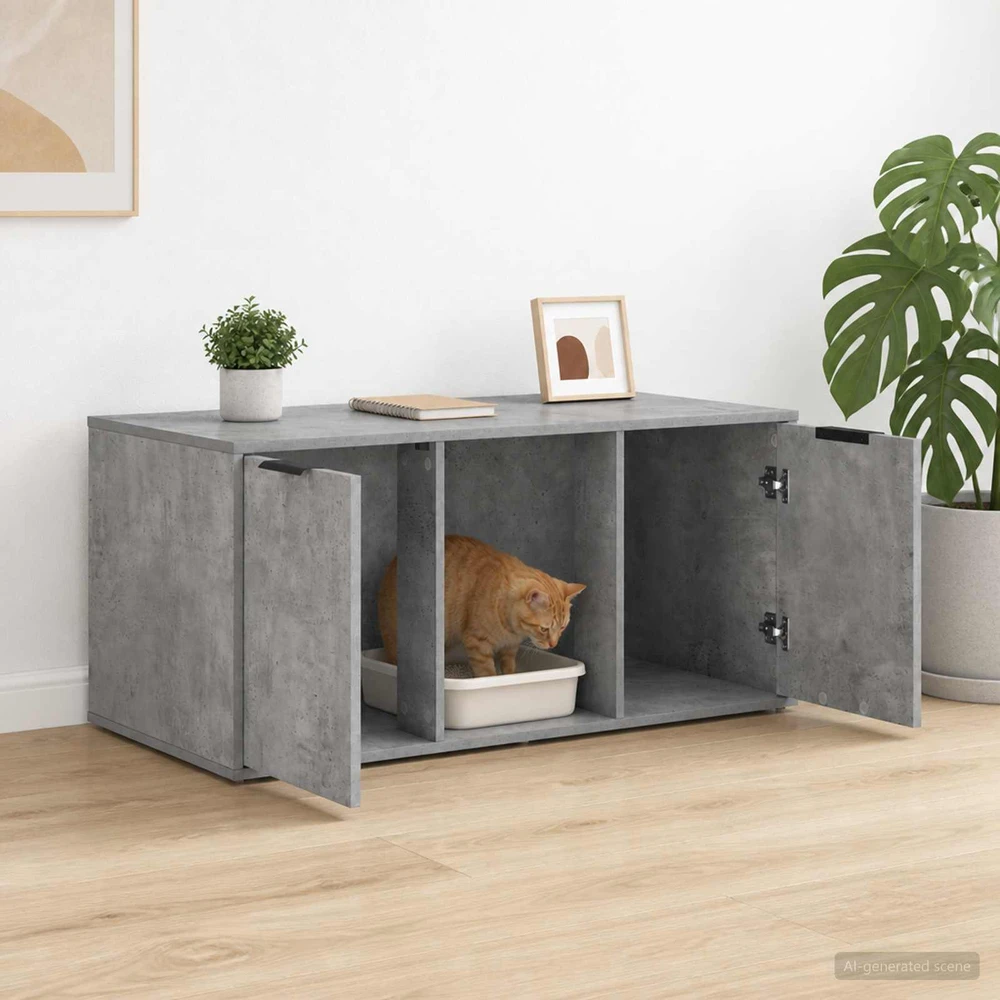 Katės narvo baldai Betono pilka 100 x 49 x 45 cm