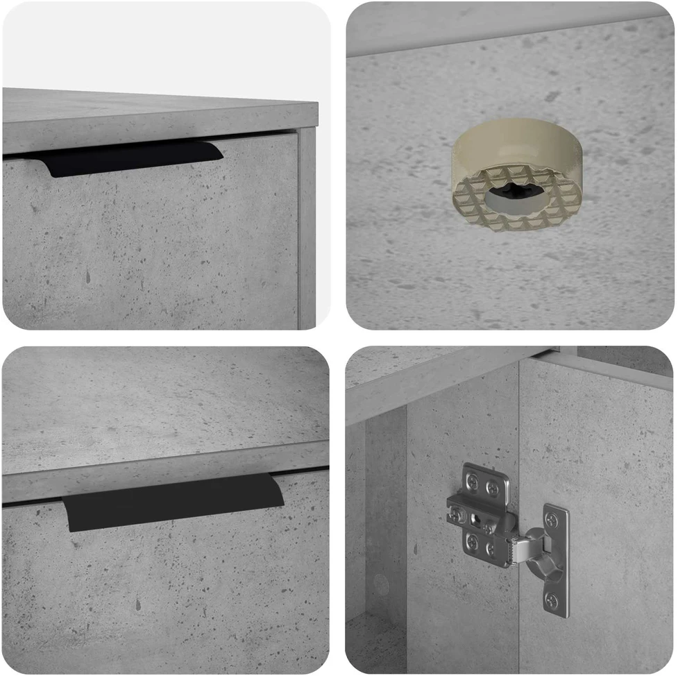 Katės narvo baldai Betono pilka 100 x 49 x 45 cm