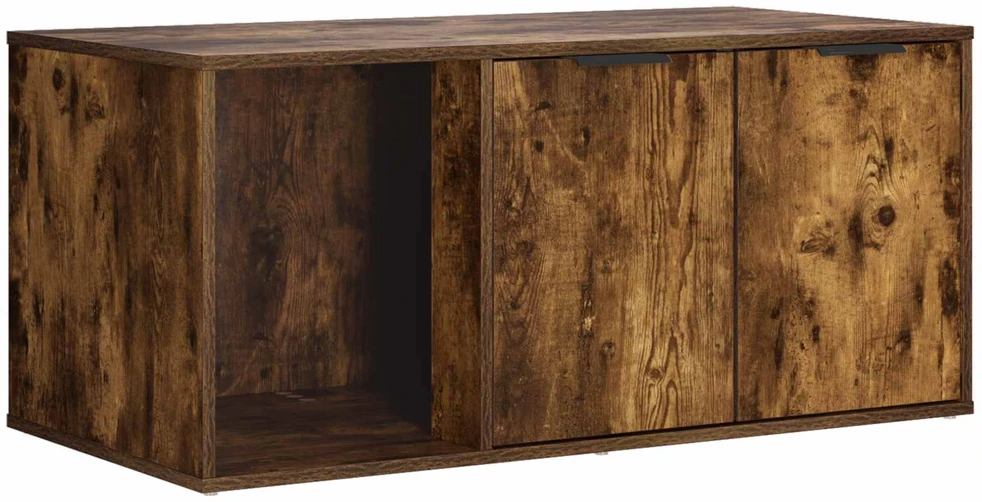 Katės narvo baldai Dūminio ąžuolo 100 x 49 x 45 cm