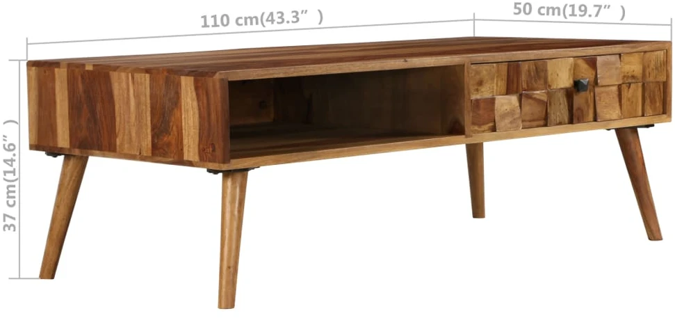 Kavos staliuk., rausv. dalb. med. su med. sp. apd., 110x50x37cm
