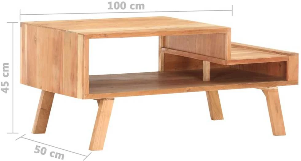 Kavos staliukas 100x50x45cm, akacijos medienos masyvas