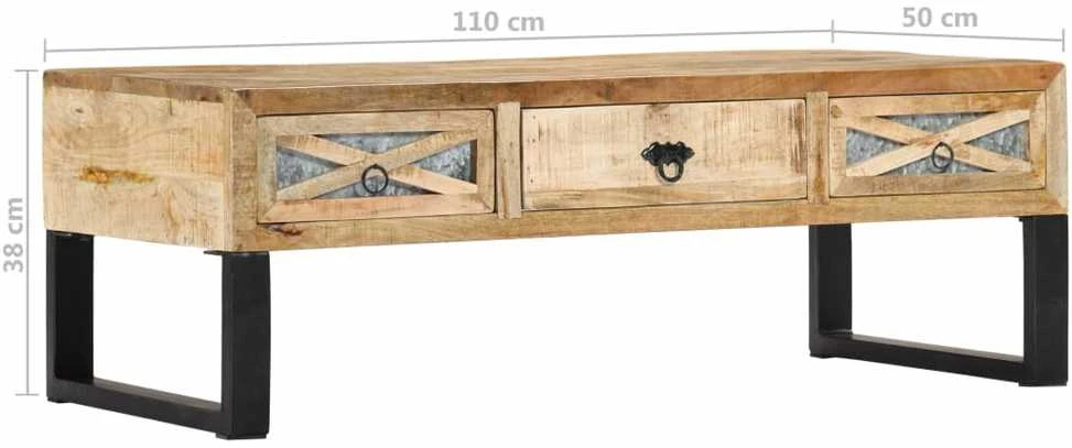 Kavos staliukas, 110x50x38 cm, mango medienos masyvas