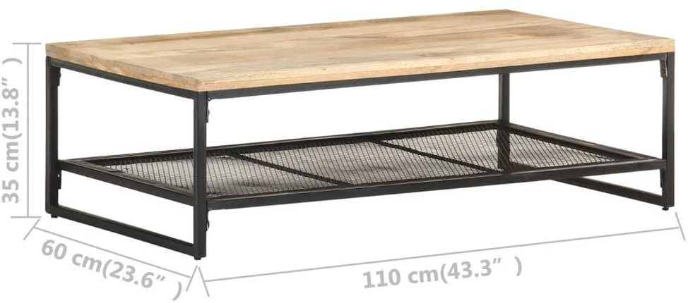Kavos staliukas, 110x60x35cm, mango medienos masyvas