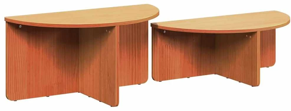 Kavos staliukas 2 vnt. Vaško ruda 79 x 39,5 x 40 cm