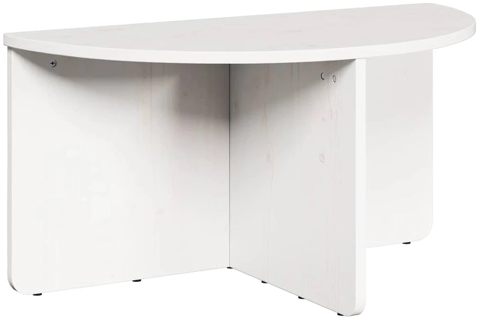 Kavos staliukas 2 vnt. Balta 79 x 39,5 x 40 cm Pušies masyvas