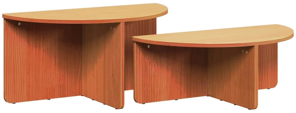 Kavos staliukas 2 vnt. Vaško ruda 79 x 39,5 x 40 cm