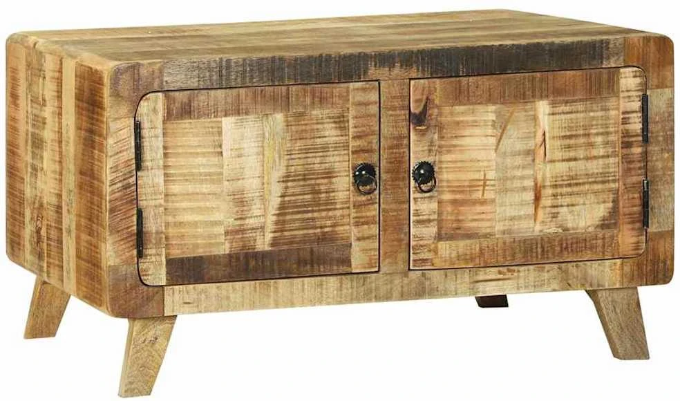 Kavos staliukas Ruda 80 x 54 x 45 cm Kietas mango medis