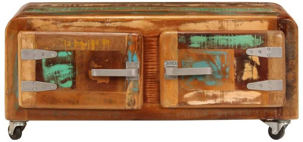 Kavos staliukas, 85x55x40cm, perdirbtos medienos masyvas