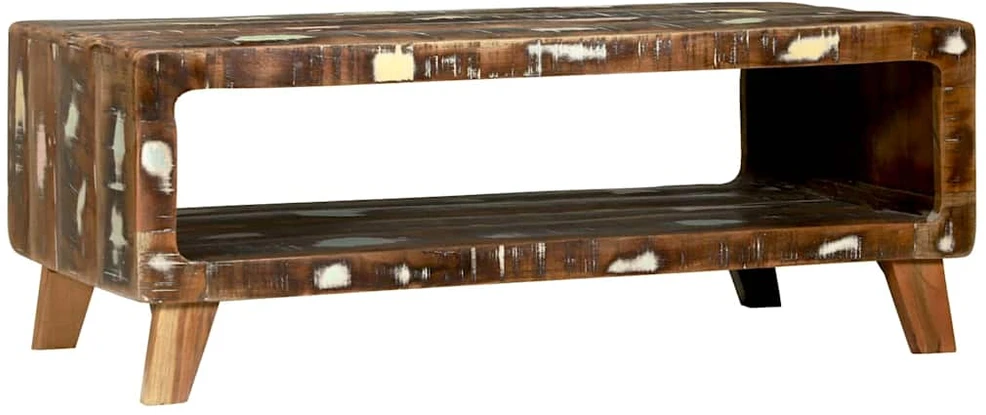 Kavos staliukas 90 x 50 x 35 cm Kietas atkurtas medis