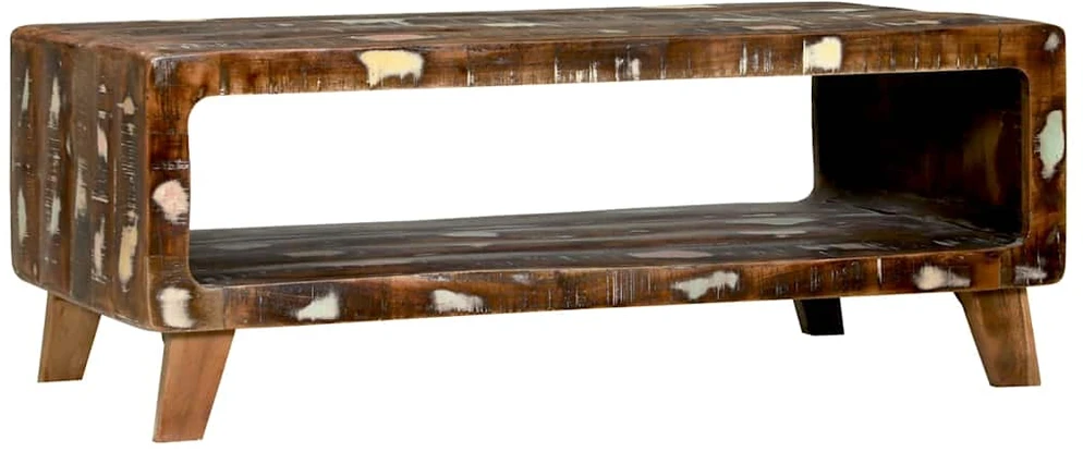 Kavos staliukas 90 x 50 x 35 cm Kietas atkurtas medis