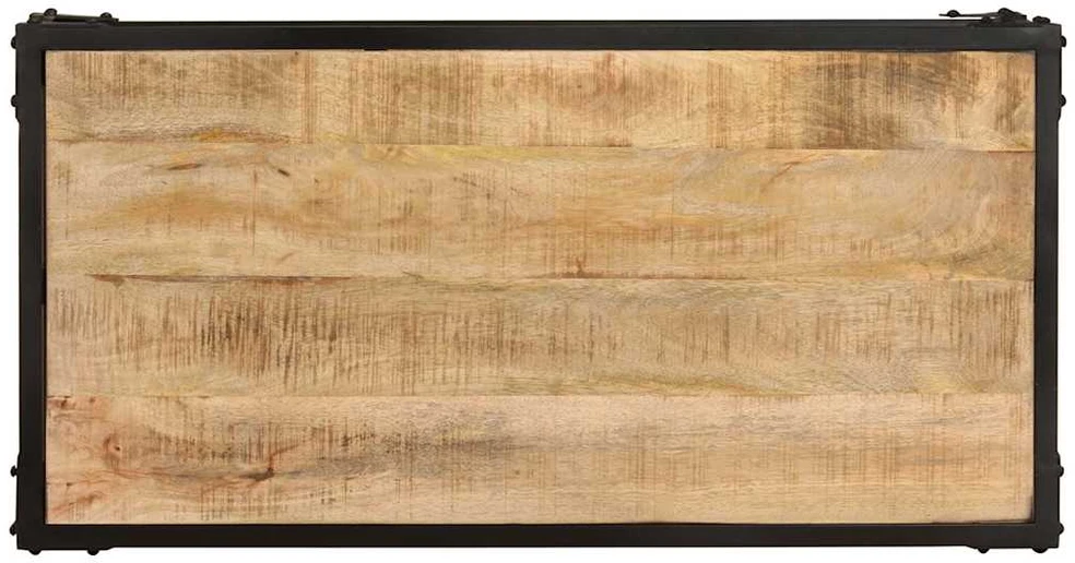 Kavos staliukas, 90x45x35cm, neapdorotos mango medienos masyvas
