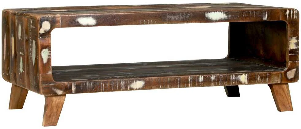 Kavos staliukas 90 x 50 x 35 cm Kietas atkurtas medis
