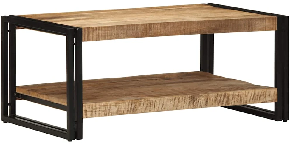 Kavos staliukas 90x50x38 cm Masyvus Rough Wood Mango