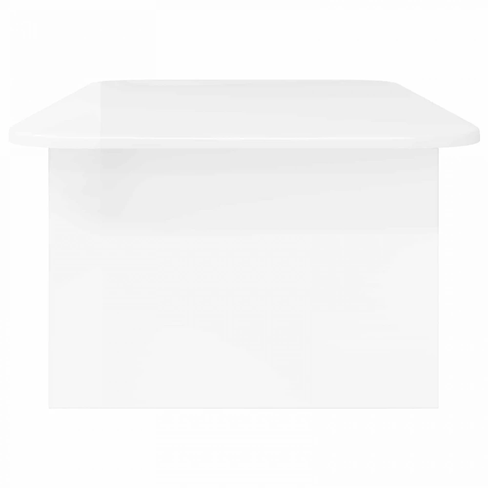 Kavos staliukas Aukštai blizganti balta 93 x 53 x 33 cm