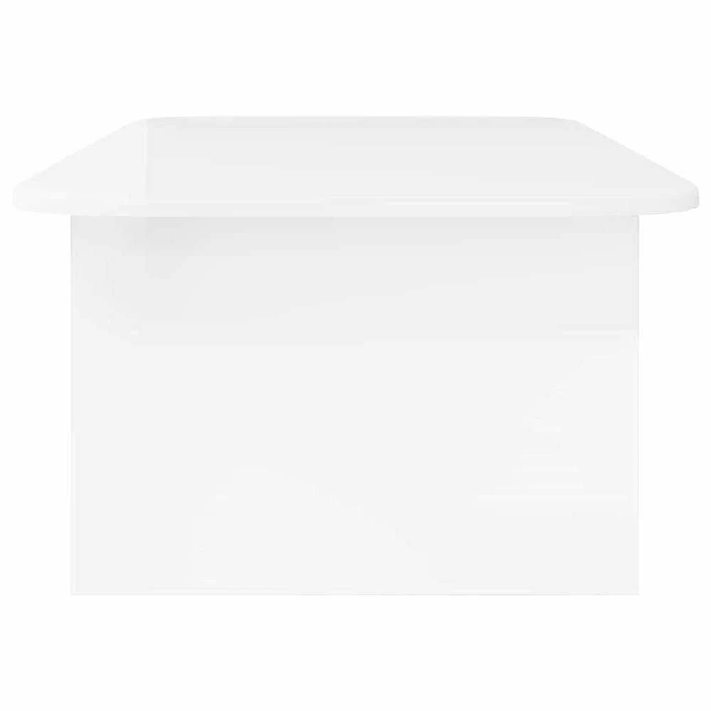 Kavos staliukas Aukštai blizganti balta 93 x 53 x 33 cm