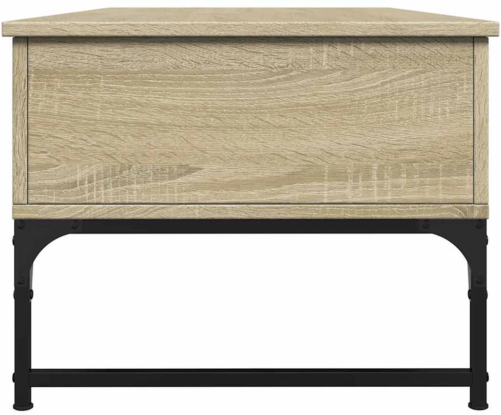 Kavos staliukas, ąžuolo, 100x50x40cm, apdirbta mediena/metalas