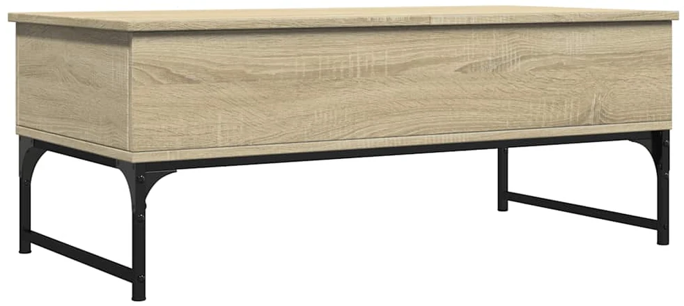 Kavos staliukas, ąžuolo, 100x50x40cm, apdirbta mediena/metalas