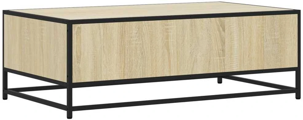 Kavos staliukas, ąžuolo, 100x57x35cm, apdirbta mediena/metalas