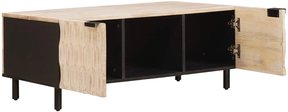 Kavos staliukas Balta 100 x 54 x 40 cm Kietas mango medis