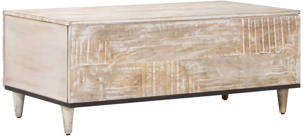 Kavos staliukas Balta 100 x 54 x 40 cm Kietas mango medis