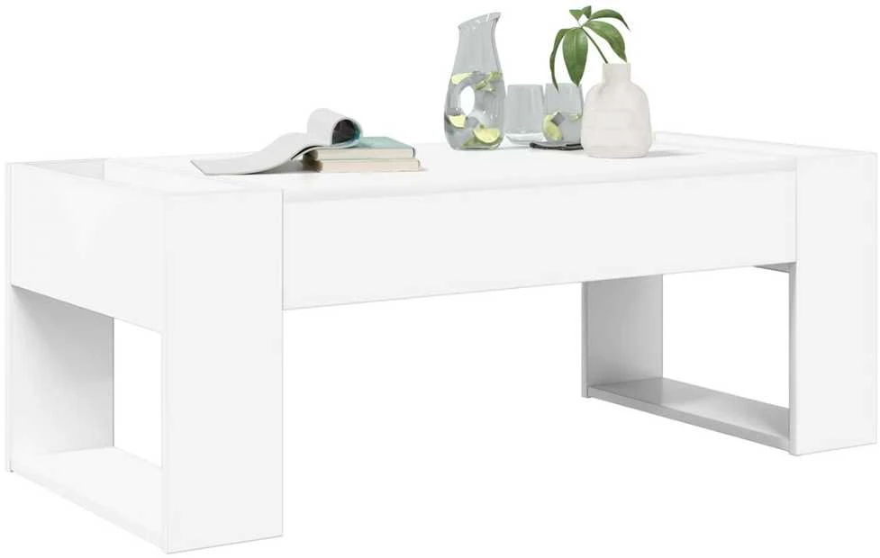 Kavos staliukas Balta 110 x 50 x 41 cm Apdirbta mediena